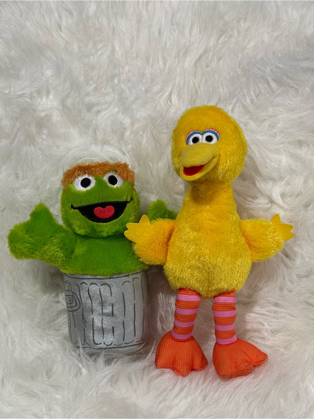 Sesame Street big bird and oscar plush dolls Great Shape.